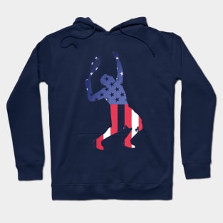 US Open Tennis USA Flag Silhouette Hoodie